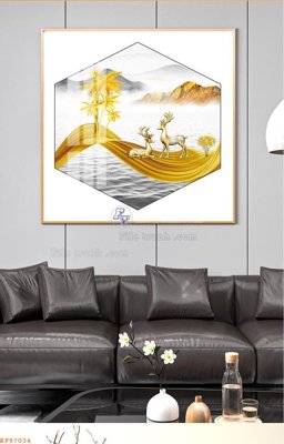 File gốc File tranh hiện đại pha lê gương KF97034 (trang trí) phòng trẻ em