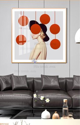 File gốc File tranh hiện đại pha lê gương KF97046 (phong cách) cổ điển