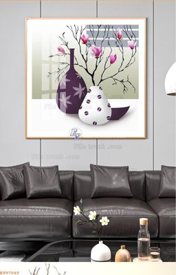 Cung cấp file tranh gốc File tranh hiện đại pha lê gương KF97049 độc quyền