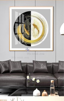 Ảnh gốc File tranh hiện đại pha lê gương KF97056 (độ nét cao) in mica