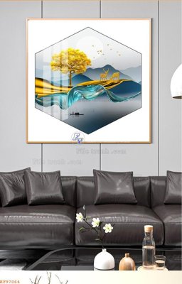 File in ấn chuyên nghiệp File tranh hiện đại pha lê gương KF97064 (file gốc)