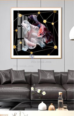 File tranh quảng cáo File tranh hiện đại pha lê gương KF97079 (file gốc) chuyên nghiệp