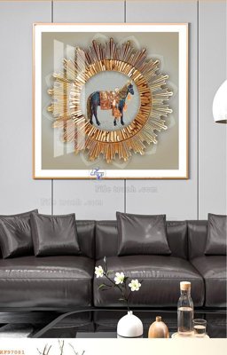 File in ấn File tranh hiện đại pha lê gương KF97081 chuyên nghiệp