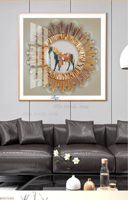 File gốc File tranh hiện đại pha lê gương KF97089 (in ấn) màu sắc trung thực