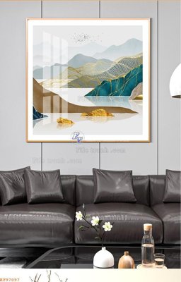 Ảnh gốc File tranh hiện đại pha lê gương KF97097 (siêu chi tiết) để in ấn