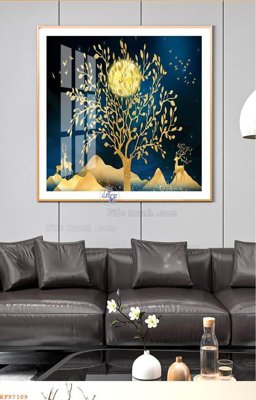 Download file tranh PSD File tranh hiện đại pha lê gương KF97109 để chỉnh sửa