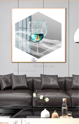 File tranh File tranh hiện đại pha lê gương KF97125 (ảnh gốc) in trần xuyên sáng