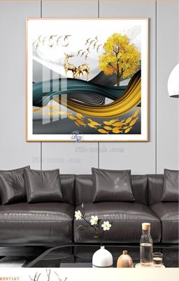 Download file ảnh gốc File tranh hiện đại pha lê gương KF97167 để in ấn