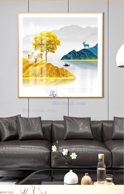 File gốc File tranh hiện đại pha lê gương KF97193 (phong cách) cổ điển