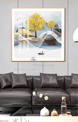 File gốc File tranh hiện đại pha lê gương KF97195 (chủ đề hiện đại) trang trí