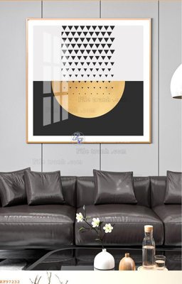 File in lụa File tranh hiện đại pha lê gương KF97232 (hoa văn) File tranh hiện đại pha lê gương KF97232