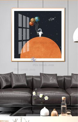 File tranh PSD File tranh hiện đại pha lê gương KF97264 chất lượng cao