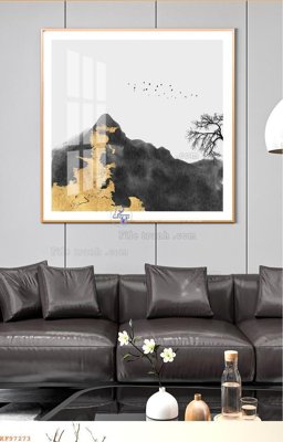 File PSD File tranh hiện đại pha lê gương KF97273 (bản gốc) đã tách nền