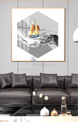 File tranh File tranh hiện đại pha lê gương KF97278 (ảnh gốc) in trần nhà