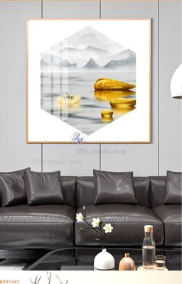 Tải file File tranh hiện đại pha lê gương KF97287 (gốc) làm tranh trang trí