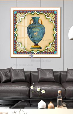 File tranh File tranh hiện đại pha lê gương KF97313 (bản gốc) treo phòng ăn