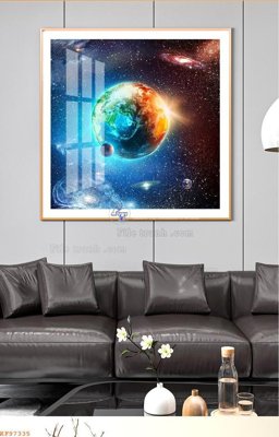 Download file tranh PSD File tranh hiện đại pha lê gương KF97335 để chỉnh sửa