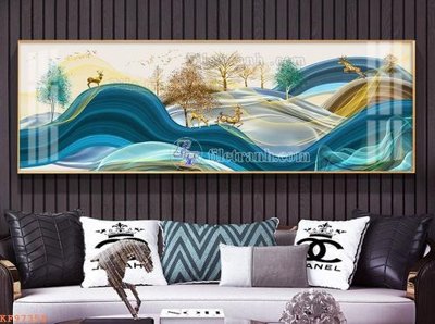 File gốc File tranh hiện đại pha lê gương KF97358 (in lụa) cao cấp