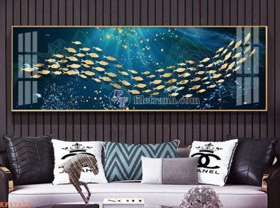 File PSD File tranh hiện đại pha lê gương KF97432 (bản gốc) đã tách nền