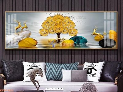 File gốc File tranh hiện đại pha lê gương KF97452 (in lụa) chi tiết cao