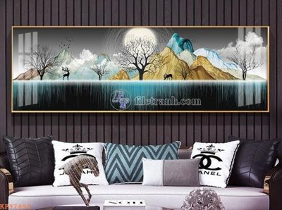 Download file File tranh hiện đại pha lê gương KF97492 (gốc) in mica đèn LED