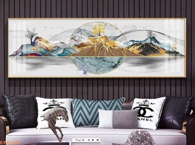 File in trần File tranh hiện đại pha lê gương KF97499 (bản gốc) đại dương