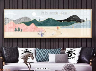 File tranh File tranh hiện đại pha lê gương KF97520 (gốc) chủ đề thiên nhiên