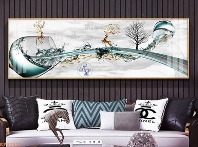 File gốc File tranh hiện đại pha lê gương KF97537 (phong cách) châu Âu