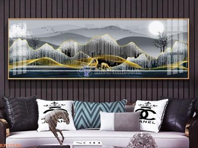 File tranh File tranh hiện đại pha lê gương KF97544 (ảnh gốc) in trần nhà