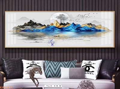 File in trần File tranh hiện đại pha lê gương KF97571 (bản gốc) đại dương