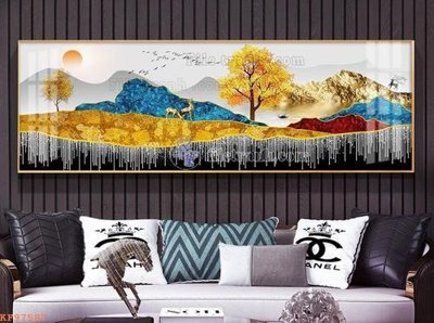 File gốc File tranh hiện đại pha lê gương KF97587 (trang trí) phòng làm việc