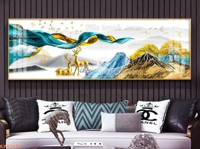 File in mica File tranh hiện đại pha lê gương KF97594 (bản gốc) sắc sảo