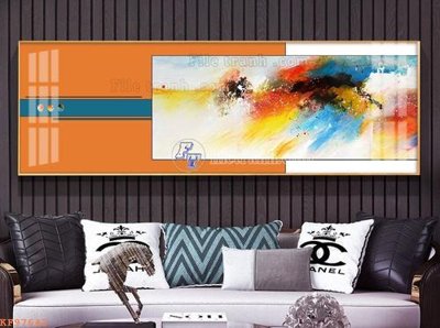 File in mica File tranh hiện đại pha lê gương KF97643 (bản gốc) làm vách ngăn