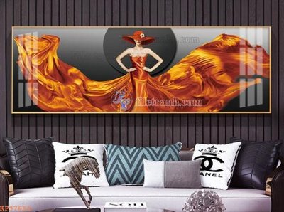 File tranh File tranh hiện đại pha lê gương KF97654 (bản gốc) in canvas