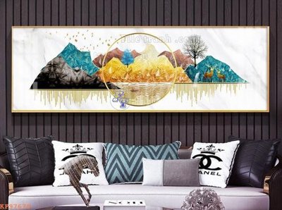 File tranh File tranh hiện đại pha lê gương KF97679 (bản gốc) in lụa 3D