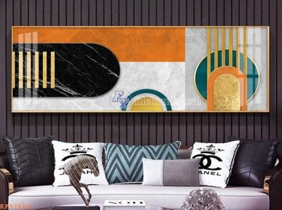 File in trần File tranh hiện đại pha lê gương KF97686 (bản gốc) đại dương