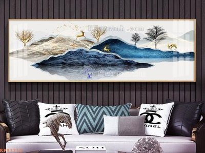 File in ấn File tranh hiện đại pha lê gương KF97710 chuyên nghiệp