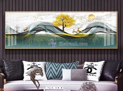 File gốc File tranh hiện đại pha lê gương KF97721 cho in ấn và thiết kế