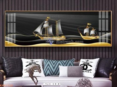 File tranh File tranh hiện đại pha lê gương KF97729 (gốc) chủ đề thiên nhiên