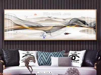 File in ấn cao cấp File tranh hiện đại pha lê gương KF97738 (file gốc)