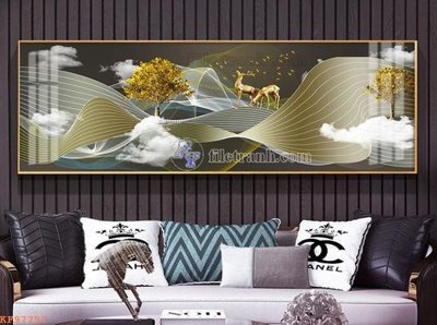 File ảnh File tranh hiện đại pha lê gương KF97757 (gốc) cho trang trí nội thất