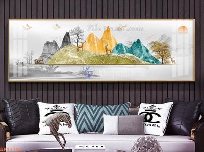 File gốc File tranh hiện đại pha lê gương KF97789 (in lụa) cao cấp