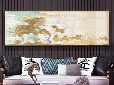 Tải file File tranh hiện đại pha lê gương KF97814 (gốc) chủ đề hoa sen