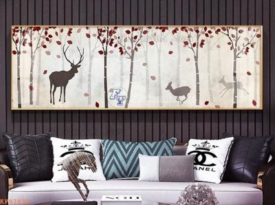 File in mica File tranh hiện đại pha lê gương KF97835 (bản gốc) làm vách ngăn