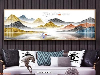 File gốc File tranh hiện đại pha lê gương KF97868 (in mica) trang trí