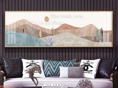 File PSD File tranh hiện đại pha lê gương KF97945 (bản gốc) đã tách nền