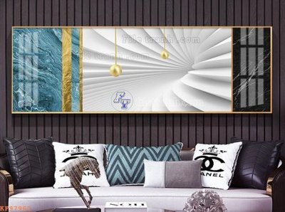 File in trần File tranh hiện đại pha lê gương KF97962 (bản gốc) mây trời