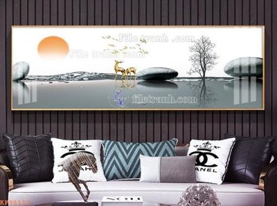 File PSD File tranh hiện đại pha lê gương KF98113 (chất lượng in ấn)