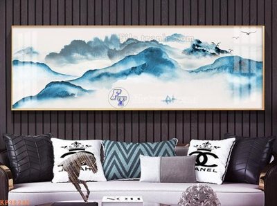 File gốc File tranh hiện đại pha lê gương KF98245 (in lụa) trang trí tường