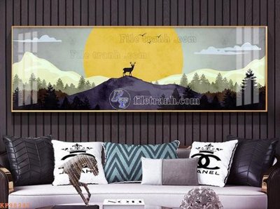 File gốc File tranh hiện đại pha lê gương KF98247 (phiên bản chuẩn) để in ấn